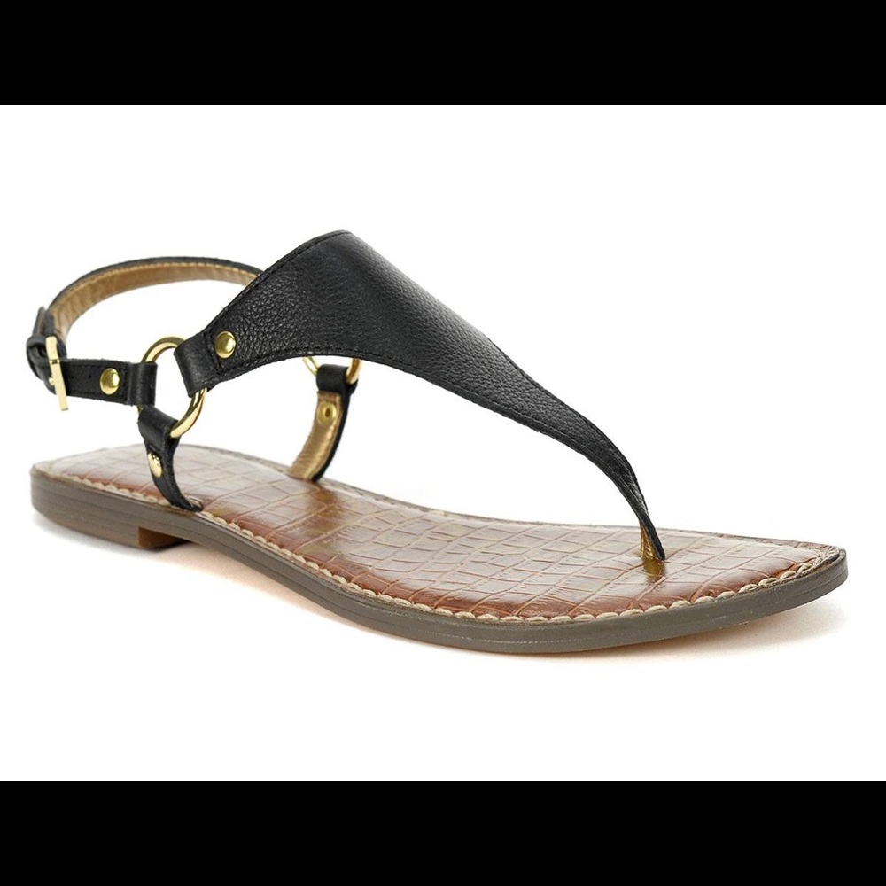 Sam Edelman Greta leather black thong sandal (5)